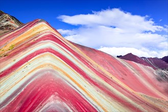 Vinicunca, Peru - Winicunca Rainbow Mountain (5200 m) in Andes, Cordillera de los Andes, Cusco region in South America.