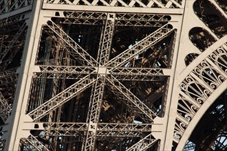 Eiffel tower structure close-up