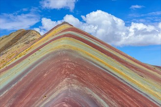Vinicunca, also known as Rainbow Mountain, near Cusco, Peru