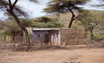 Simple home in the desert of eastern Ethiopia near Somalia