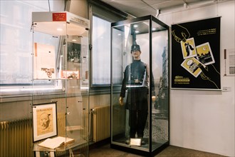 Paris, France - Sept 03, 2019:Exhibition in the  "Musee de la Prefecture de Paris", (Police Museum) in Paris, France.