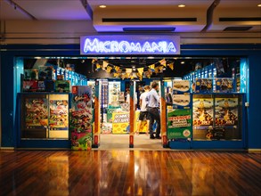 Paris, France - Jul 27, 2017: Customers shopping inside Micromania the major video game retail company in France