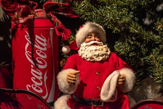 Orlando, Florida . November 22, 2019. Vintage Coca Cola Santa Claus   at Seaworld