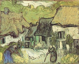 Vincent Van Gogh -  Thatched Cottages Jorgus 1890