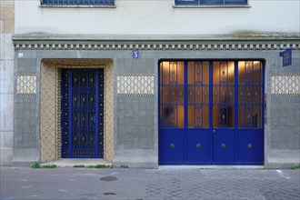 Paris, Art Deco Architektur, 5 Rue Victor Schoelcher