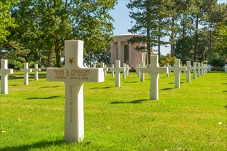 Normandy American Cemetery and Memorial at Colleville-sur-Mer in France.