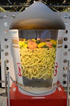 A cross-section of a Cup Noodle pot on display at the Instant Ramen Museum in Ikeda, Osaka, Japan.