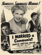 1940s USA I Married A Communist Film Poster