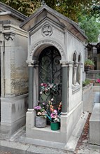The family tomb of Francis Jean Marcel Poulenc in the Père Lachaise Cemetery, Paris, France.
