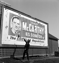 Billboard in Wisconsin for Senator Joe McCarthy, 1948