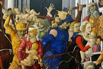 Matteo di Giovanni (1430-1495). Italian painter. Massacre of the Innocents, 1481-1488. Detail. Bourbon Collection. National Museum of Capodimonte. Naples. Italy.
