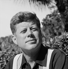 Portrait of United States President John F. Kennedy in Palm Beach, Florida on January 7, 1963.