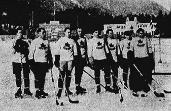 192 L'équipe canadienne championne olympique de Hockey sur glace en 1924 à Chamonix