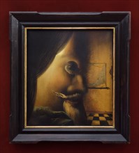 Painting 'The Image Disappears' by Spanish surrealist painter Salvador Dalí (1938) on display in the Salvador Dalí Theatre and Museum in Figueres, Catalonia, Spain.