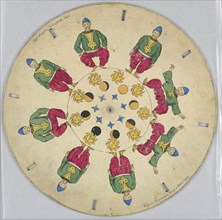 Optical Toy, Phenakistiscope Disc with Dancing Man, ca. 1835