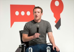 Mark Zuckerberg speaking at the Mobile World Congress 2015, Fia Barcelona Gran Via Conference Centre - Barcelona