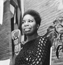 Portrait of American singer Nina Simone to appear on television at Christmas, December 14, 1965, portraits, singers, The Netherlands, 20th century press agency photo, news to remember, documentary, hi...