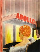 Front Cover of Programme from 1937 for APOLLO CINEMA in Paris France