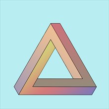 Penrose Triangle. Illustration. Triangle on a clean background