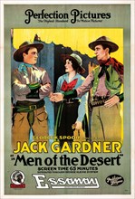 Old Western Movie - Vintage film poster - Jack Gardner - Men of the Desert (Essanay, 1917)