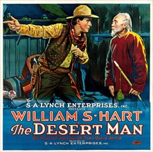 Old Western Movie - Vintage film poster - The Desert Man (S.A. Lynch, 1917) William S Hart