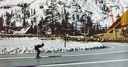 1960 Winter Olympics in Squaw Valley California: Elsa Einarsson (Sweden) 3000 Meter Women's speed skating