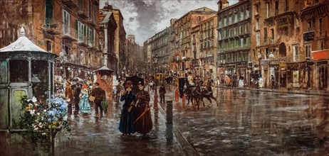 Carlo Brancaccio
Ecole italienne
Impression sous la pluie
1888
Huile sur toile
Collection