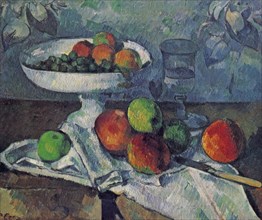 Compotier, Glass and Apples 1880 by Paul Cezanne