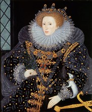 The Ermine Portrait of Elizabeth I circa 1585 by William Segar