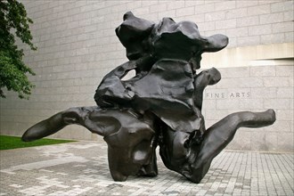 Bronze sculpture Standing Figure by Willem de Kooning at Museum of Fine Arts Boston MA part of the Gund Collection