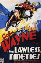 THE LAWLESS NINETIES poster for 1936 Republic film with John Wayne