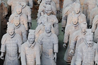 The Terracotta Warriors Infantrymen from the buried funerary army at Xian Shaanxi province China