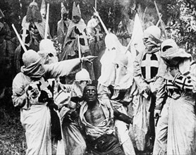 THE BIRTH OF A NATION 1915 Epoch silent film directed by D W Griffith showing the Ku Klux Klan