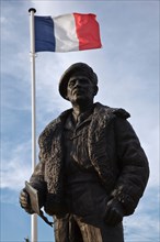 Statue of Field Marshall Viscount Montgomery of Alamein ('Monty'), Colleville-Montgomery-Plage near Ouistreham, Normandy, France