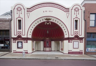 The 1902 Old Daisy Theater in Memphis, Tennessee is an example of nickelodeon architecture from the early movie cinema era.