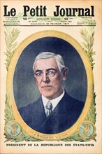 Le Petit Journal Illustrated Supplement (25-02-17): Front cover showing US President Thomas Woodrow Wilson (1856-1924)