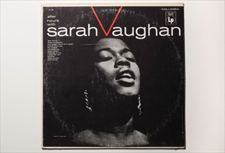 Vintage record album cover of singer Sarah Vaughan, on Columbia records, 1973.