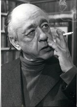Nov. 11, 1977 - 65th Birthday of Eugene Ionesco: 65 years....becomes on November 26th, 1977 the - born in Roumania - French dramatist Eugene Ionesco (our picture). Ionesco, who lived even as a child i...