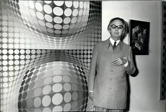 Feb. 26, 2012 - Inaugural Exhibit of the new Vasareley Center 1015 Madison Ave. NYC, 19 May '78. Painting, Collages and serigraphs by - Victor Vasarely, one of the world s foremost artists, was born i...