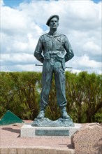 Statue of brigadier Lord Lovat, Ouistreham, Sword Beach, site of Normandy landings