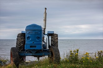 Old tractor at Saltburn, North Yorkshire.