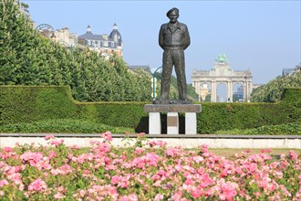 Statue of Field Marshal Bernard Law Montgomery (1887-1976) in Brussels, Belgium