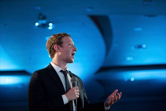 Facebook co-founder Mark Zuckerberg speaks during the CEO Summit of the Americas April 10, 2015 in Panama City, Panama.