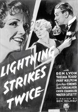RELEASE DATE: December 7, 1934. MOVIE TITLE: Lightning Strikes Twice. STUDIO: RKO Radio Pictures. PLOT: A crazed gunman fires a shot. As officer Casey reports the assumed murder to headquarters anothe...