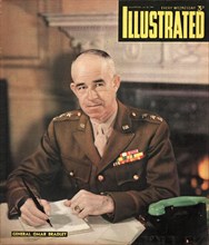 1944 Illustrated U.S. army General Omar Bradley