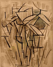 Study of Composition no. XIII / Composition nr 2 1912  Painting Piet Mondrian - Mondriaan (1872 - 1944) Dutch Netherlands
