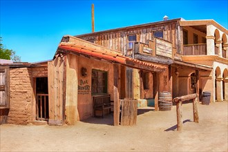Cowboy Film set building at the Old Tucson Film Studios amusement park in Arizona