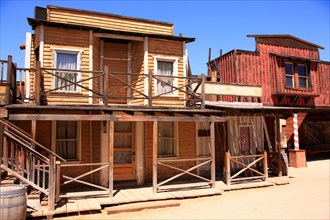 Cowboy Film set building at the Old Tucson Film Studios amusement park in Arizona