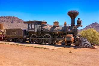 The Reno Locomotime used in the Gambler movie at the Old Tucson Film Studios amusement park in Arizona