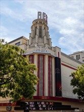 PARIS, FRANCE - AUGUST 04, 2018:  The Grand Rex cinema in Boulevard Poissonniere  with its art deco tower